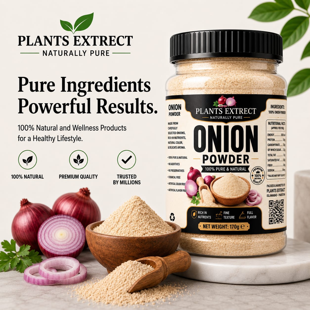 Plants Extrect Onion Powder | 100% Pure & Natural