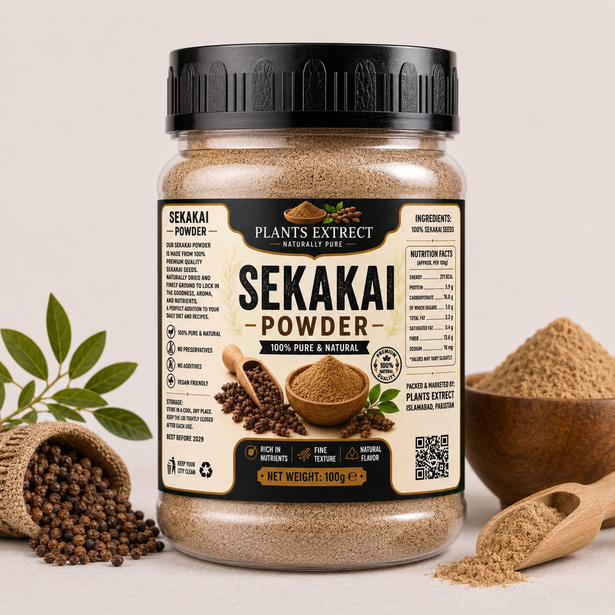 Premium Sekakai Powder – 100% Pure & Natural | Plants Extrect | 100g