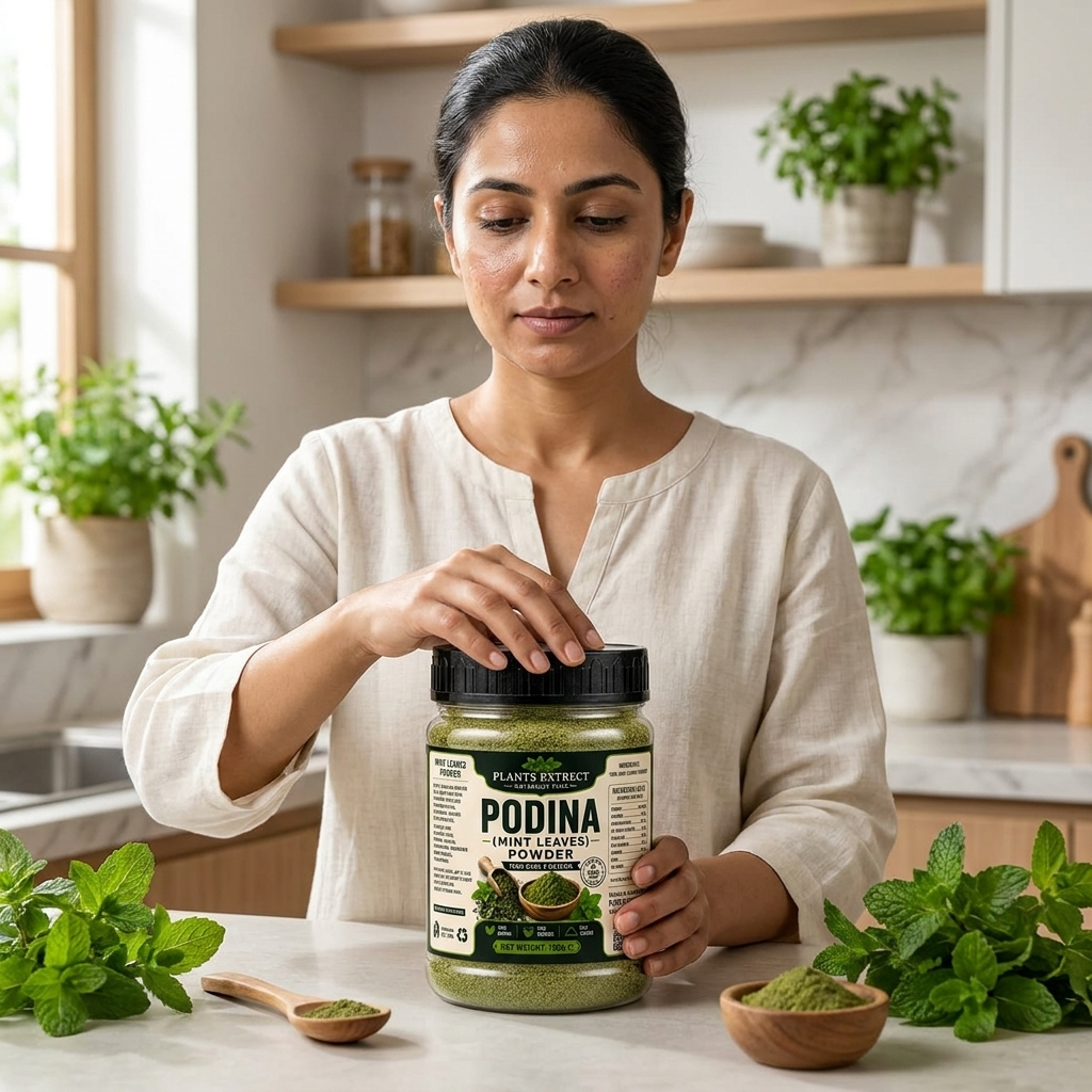Plants Extrect Podina Powder (Mint Leaves) 100g | 100% Pure & Natural