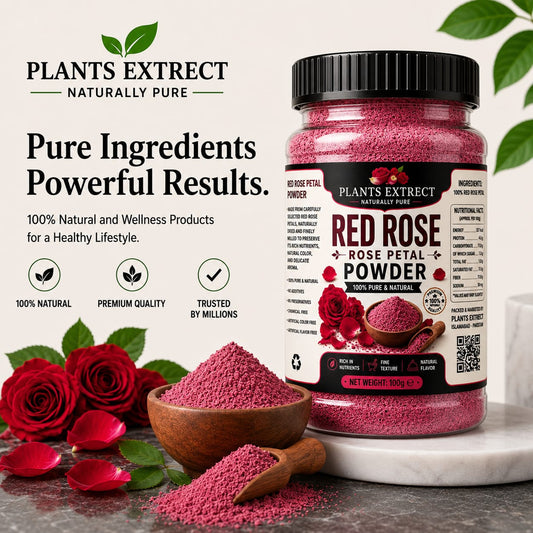 Plants Extrect Red Rose Petal Powder  | 100% Pure & Natural