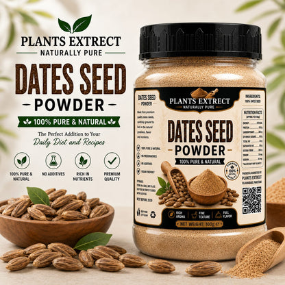 Date Seed Powder 100g – 100% Pure & Natural Premium Date Seed Powder | Plants Extrect