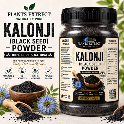 Premium Kalonji (Black Seed) Powder – 100% Pure & Natural  Plants Extract | 100g