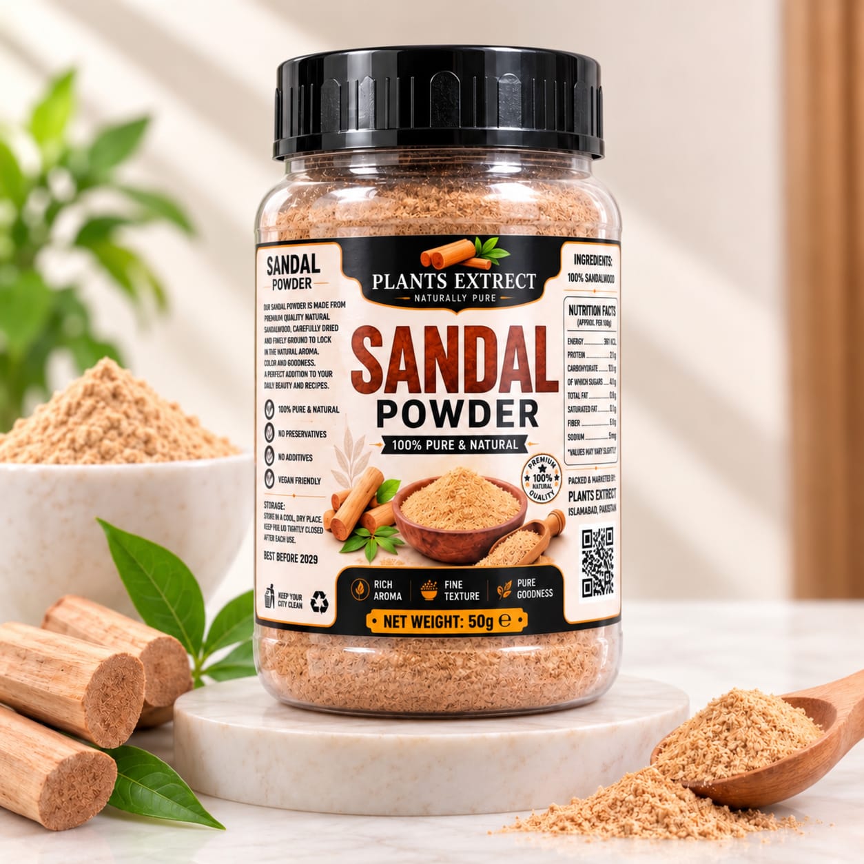 Sandalwood Powder (Sandal) – 100% Pure & Natural Premium Sandalwood Powder