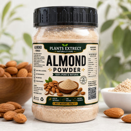 Almond Powder 100g – 100% Pure & Natural Premium Almond Powder | Plants Extrect