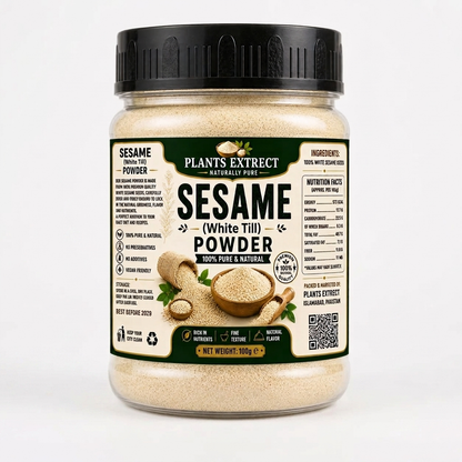 Sesame (White Till) Powder – 100% Pure & Natural | Premium White Sesame Seed Powder – 100g