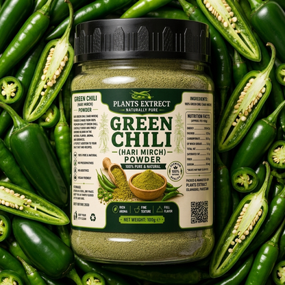 Plants Extrect Green Chili Powder (Hari Mirch) 100g | 100% Pure & Natural