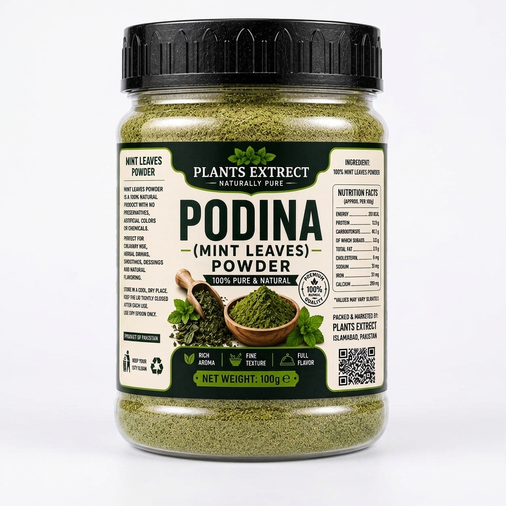 Plants Extrect Podina Powder (Mint Leaves) 100g  | 100% Pure & Natural