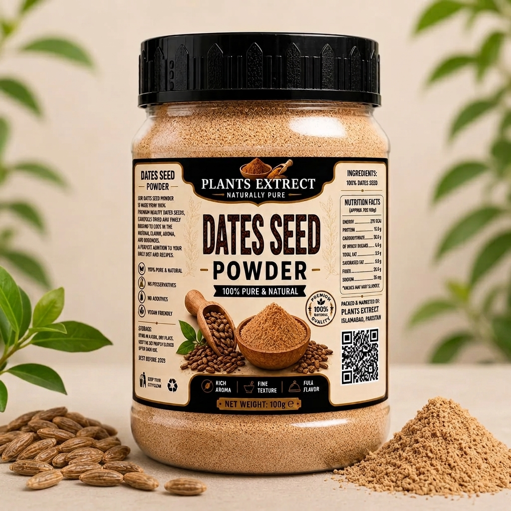 Date Seed Powder 100g – 100% Pure & Natural Premium Date Seed Powder | Plants Extrect