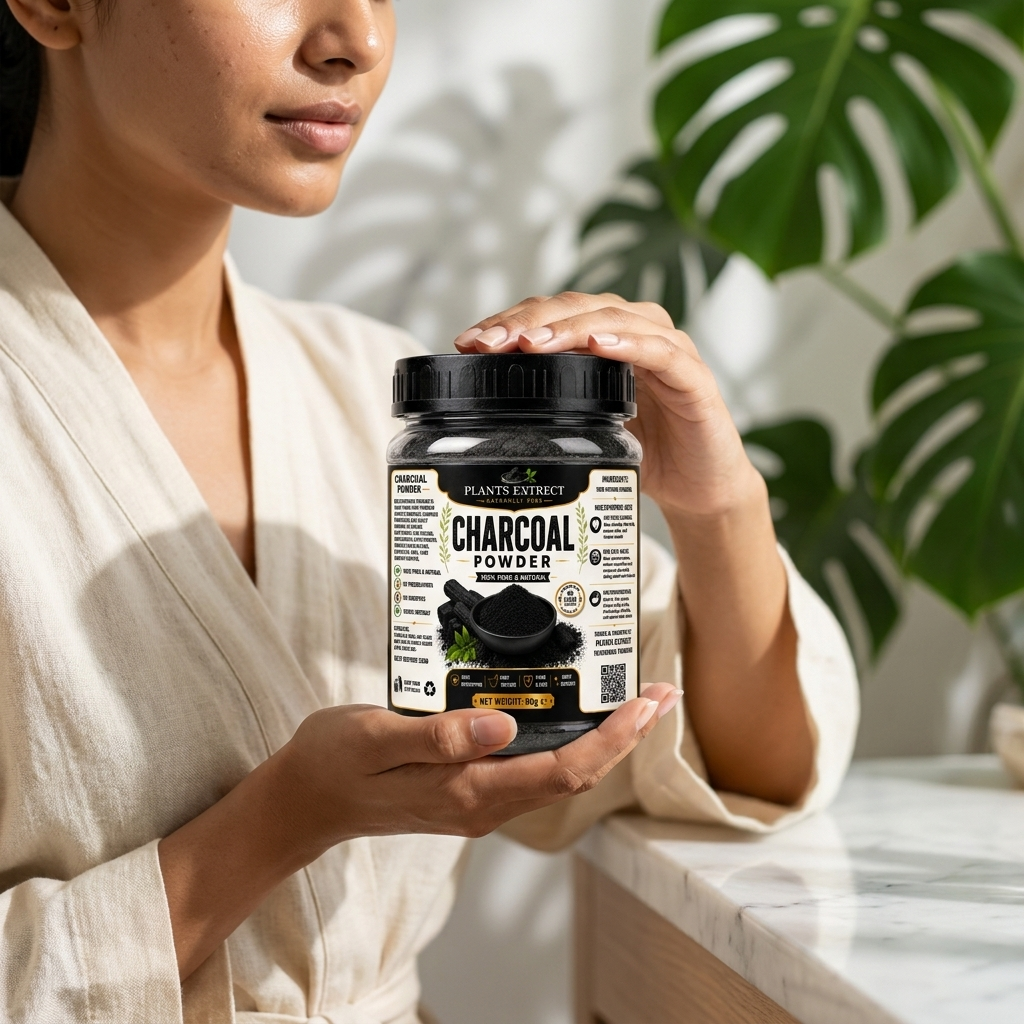 Plants Extrect Charcoal Powder – 100% Pure & Natural | Multipurpose Beauty & Skincare Powder