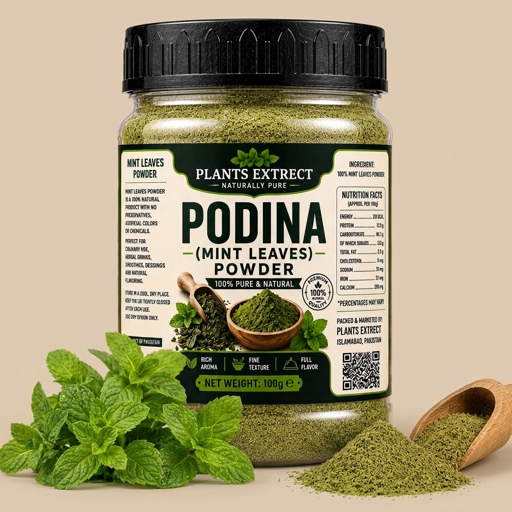 Plants Extrect Podina Powder (Mint Leaves) 100g  | 100% Pure & Natural