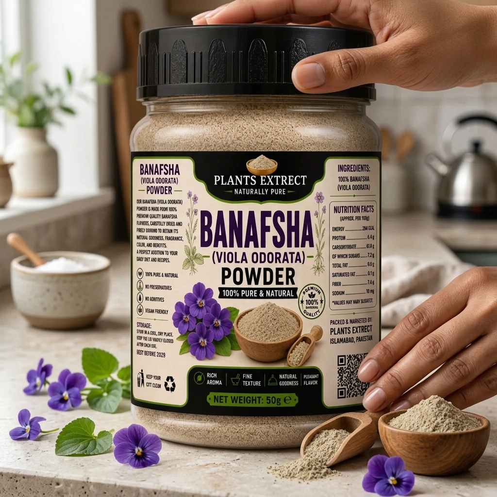 Banafsha (Viola Odorata) 50g Powder – 100% Pure & Natural Herbal Flower Powder
