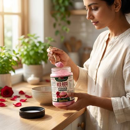 Plants Extrect Red Rose Petal Powder 100g  | 100% Pure & Natural
