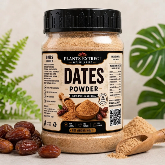 Dates Powder 100g – 100% Pure & Natural Premium Date Fruit Powder | Plants Extrect