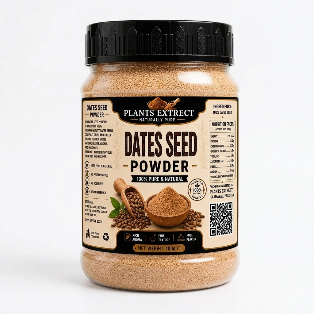 Date Seed Powder 100g – 100% Pure & Natural Premium Date Seed Powder | Plants Extrect