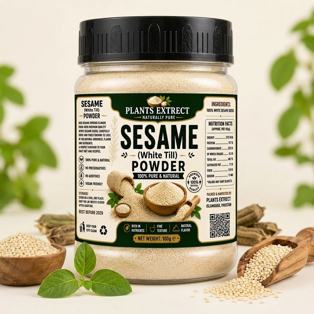Sesame (White Till) Powder – 100% Pure & Natural | Premium White Sesame Seed Powder – 100g